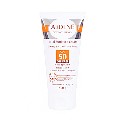 کرم ضد آفتاب بدون چربی spf 50 آردن